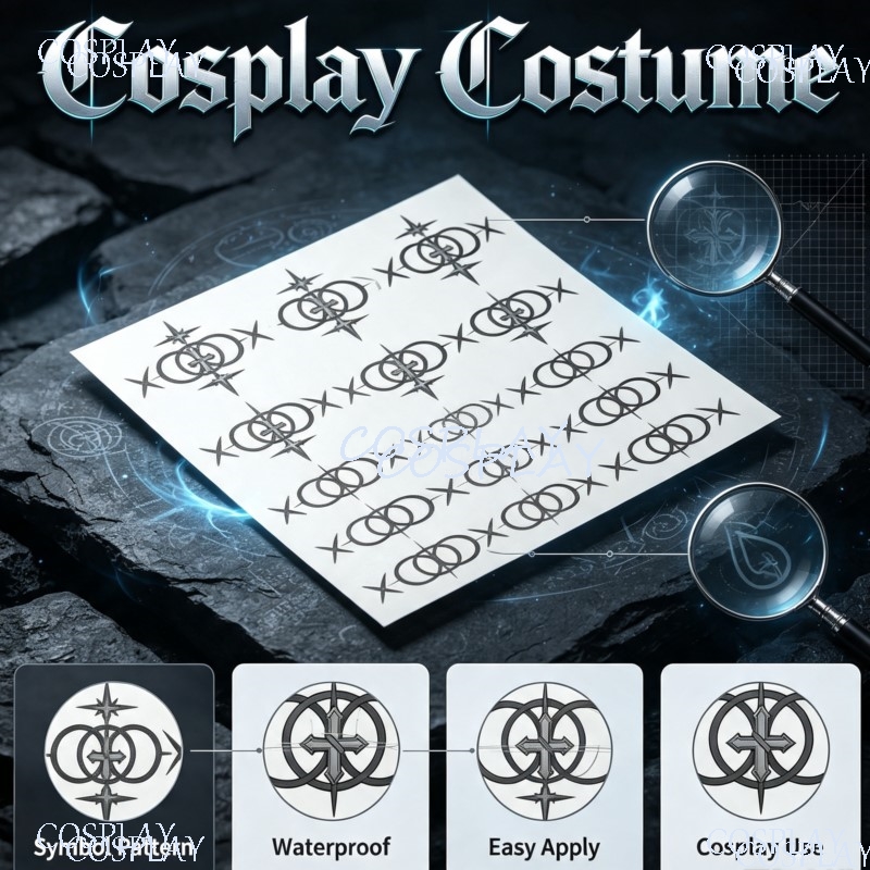 Prop Para Cosplay - Временная татуировка на шею Arknights Endfield